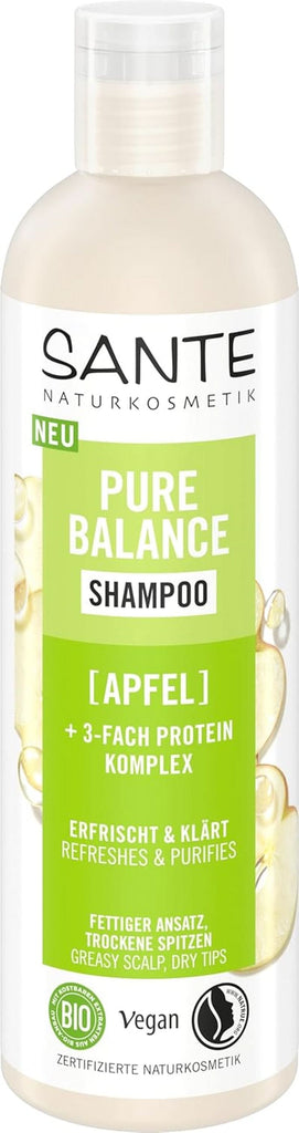 SANTE Naturkosmetik Pure Balance, șampon, hidratează intensiv părul uscat, 250 ml