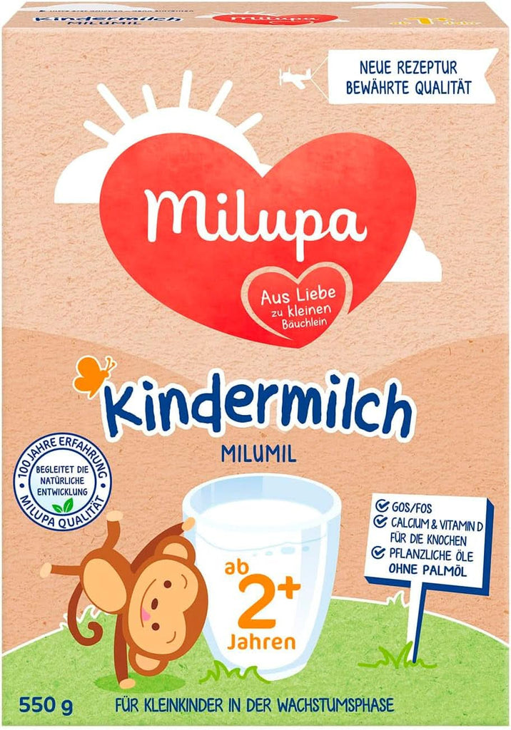 Milupa Milumil Kindermilch 1 plus – Ab 1 Jahr – Für Kleinkinder in Der Wachstumsphase – Begleitet Die Natürliche Entwicklung – 5 X 550 G Pulver