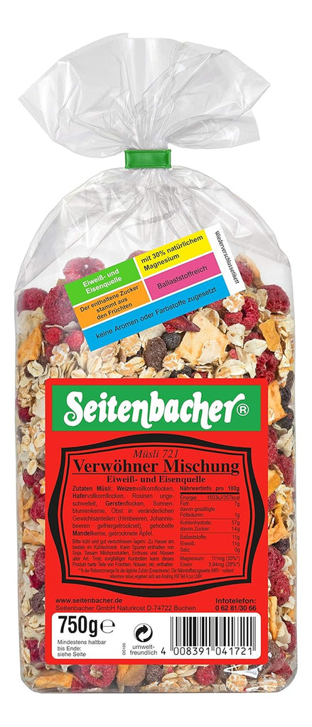 Seitenbacher Muesli Indulgence Mix, fructe de pădure, 750 grame