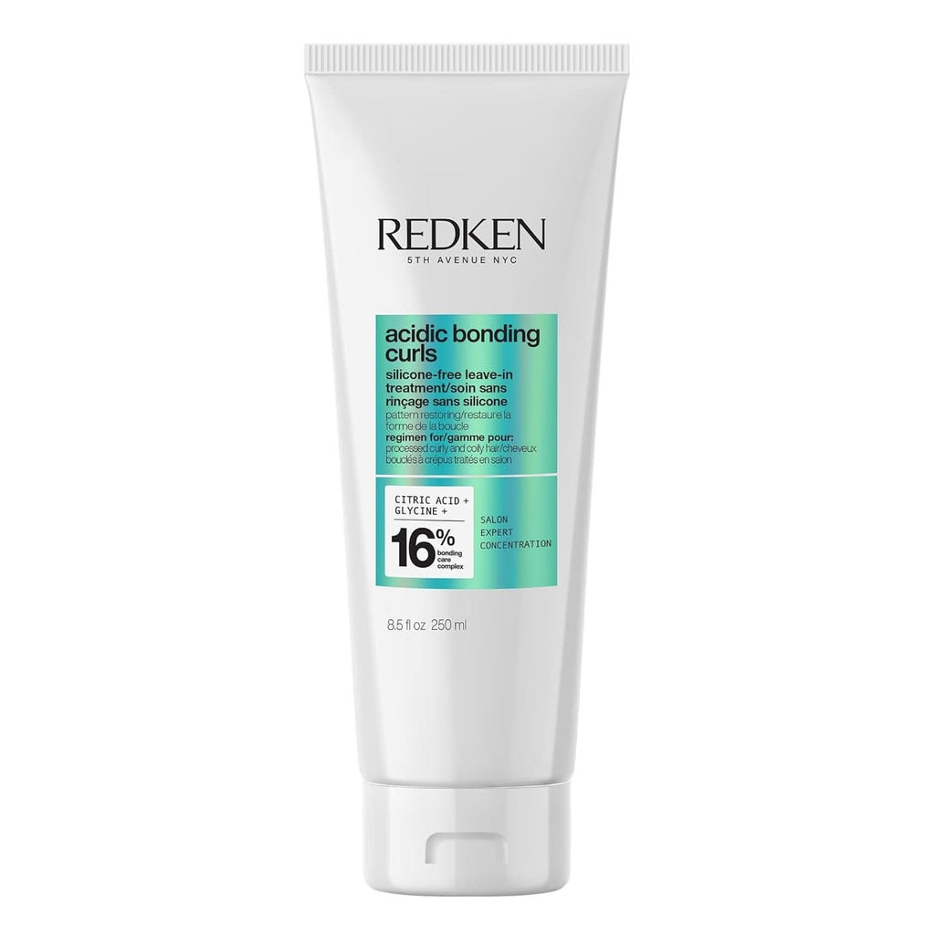 Redken Treatment Zur Regeneration Der Struktur Von Behandelten, Geschädigten Locken, Mit Zitronensäure Glycin & Avocado-Öl , Silikonfrei, Vegan, Acidic Bonding Curls Leave-In Treatment, 1 X 250 Ml