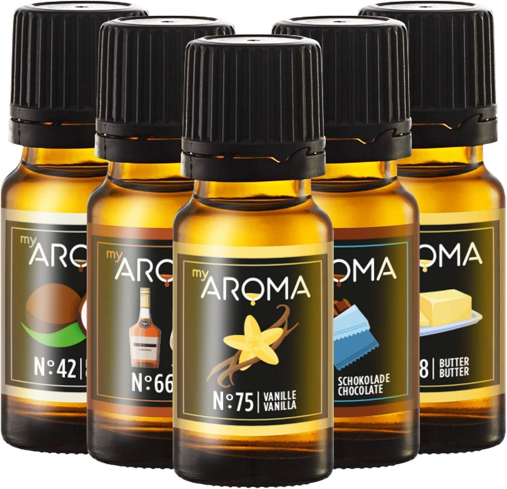 Myaroma | Set: Forest & Meadow - Aromă naturală pură cu aromă de fructe și aromă de fructe (5 x 10 ml) | Fără zahăr și neîndulcit