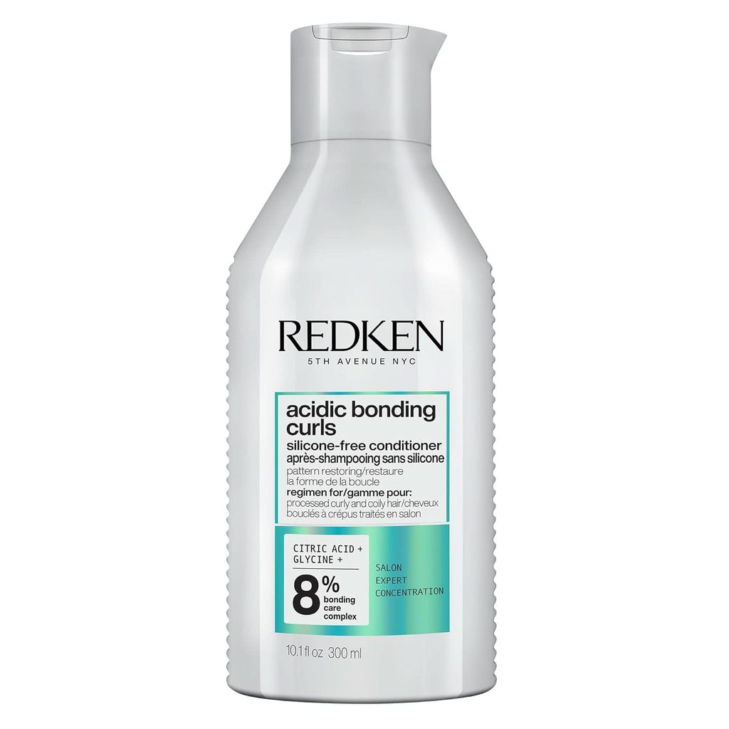 Redken Pflegende Spülung Zur Regeneration Der Struktur Von Behandelten, Geschädigten Locken, Mit Zitronensäure Und Glycin, Silikonfrei, Vegan, Acidic Bonding Curls Conditioner, 1 X 300 Ml