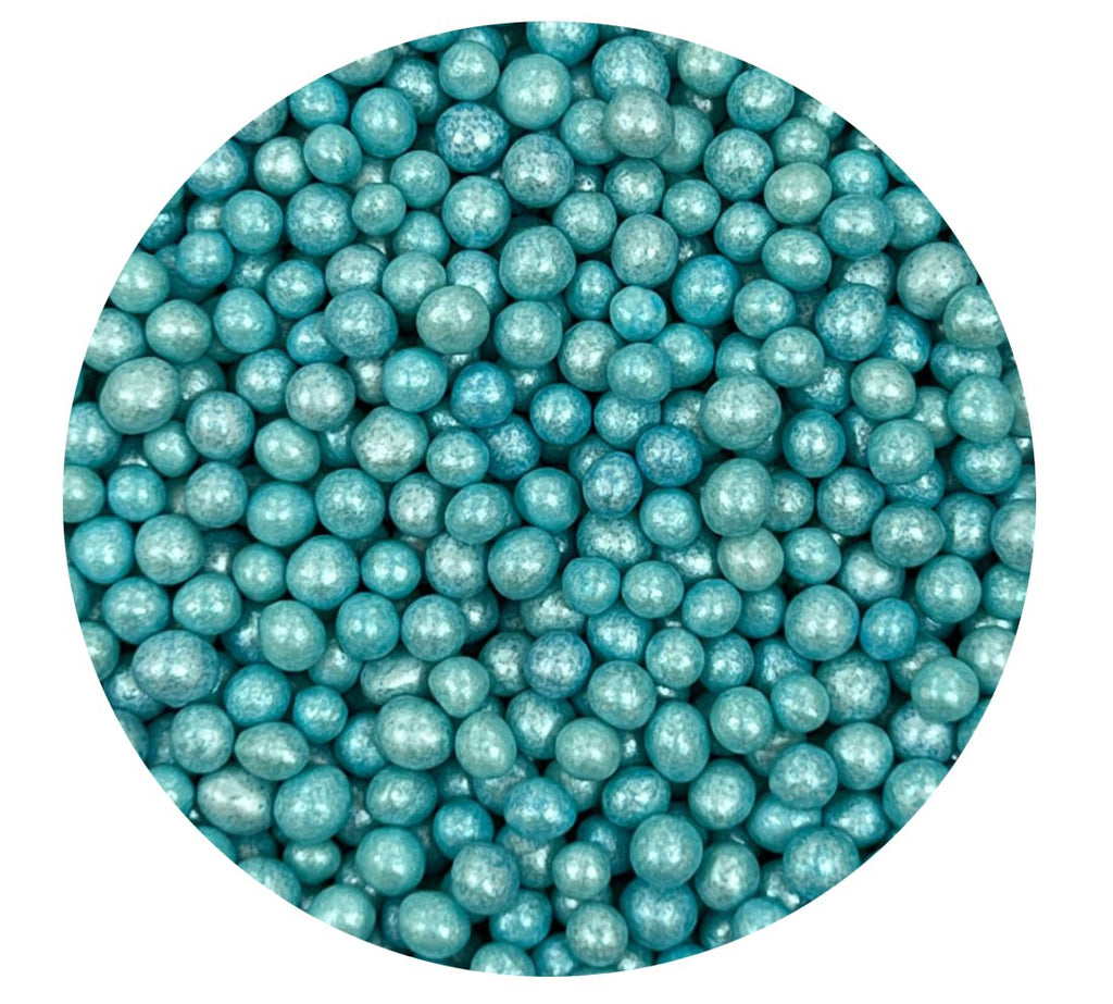 Perle sprinkles bleu perlat, orez expandat, 80g - Nati Shop